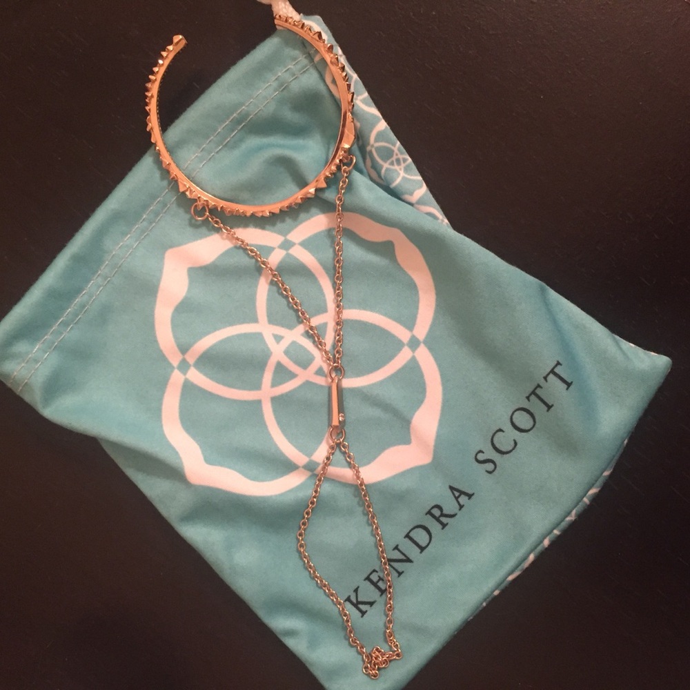 Kendra Scott Yasmin Hand Chain Bracelet Rose Gold